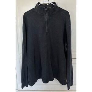 Polo Ralph Lauren Half Zip Sweater Gray Knit Pullover Jacket Size XL Tall XLT